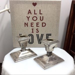 Vintage Coronet Plate candle holders